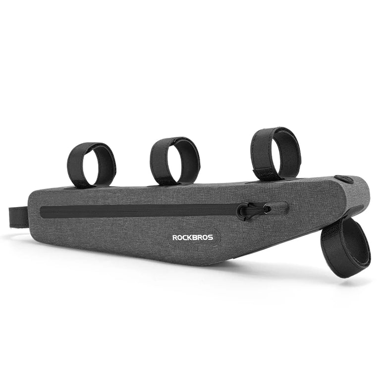 ROCKBROS Bike Bag 1.5L Waterproof Top Tube Triangle Bag Front Tube Triangle Lengthed Double Zipper Scratch-resistant Bicycle Bag