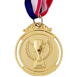 10-50pcs 2" Gold Silver Bronze Award Medal Zinc Alloy Round Winner Medals w/ Neck Ribbon 1st 2nd 3rd Prizes Winner Prize Present