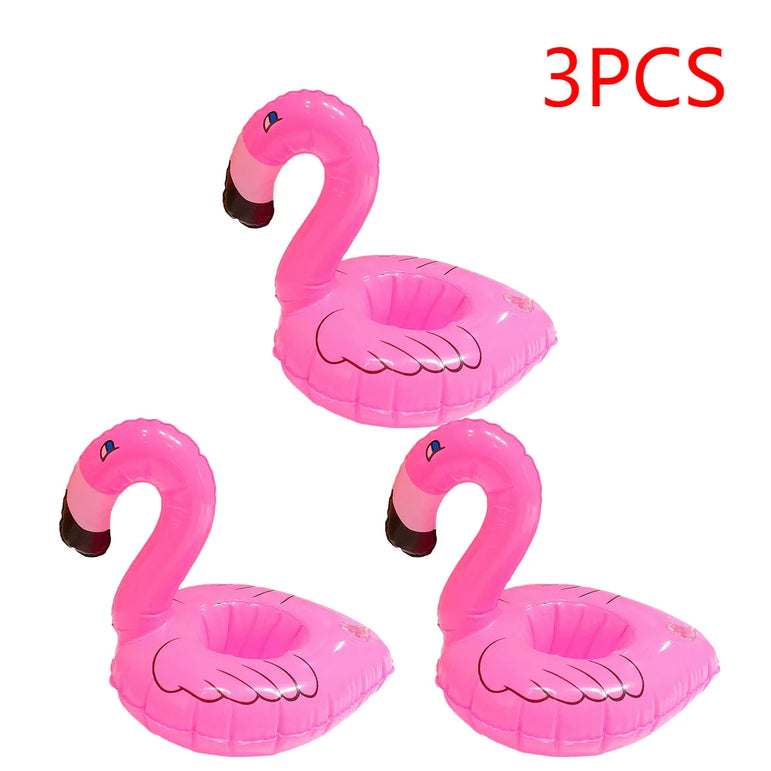 1-50PCS Water Coasters Floating Inflatable Cup Holder Swimming Pool Drink Float Toy Inflatable Pool Flamingo Party Decoration