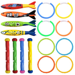 Kids Summer Shark Rocket Throwing Toy Swimming Pool Dive Game Water Fun Games Pool Toys Baby Water Educational Bath Toys Gifts