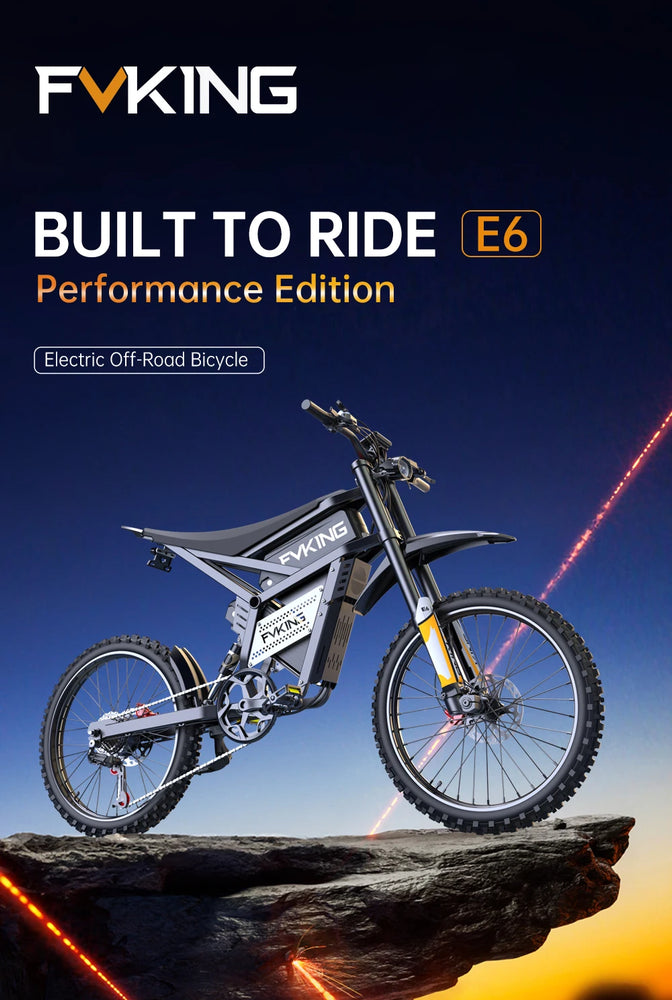 FVKING E6 Electric Bike Adults 2000W Peak Gear Hub Motors Electric Motorcycle 52V40AH Battery Speed 60Kmh Mountain E-bikes GT73