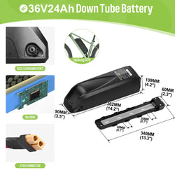 Original Ebike Battery 52V 48V 36V Hailong 18650 21700 Cell Lithium Battery Pack For BAFANG Tongsheng Motor Electric Bike Kit