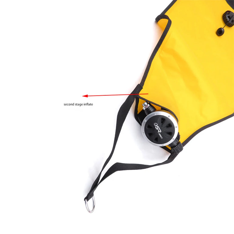30lbs Swimming Salvage Bag with Open Bottom Diving Buoyancy Lift Bag Over Pressure Valve Lift Bag for Scuba Diving Snorkeling