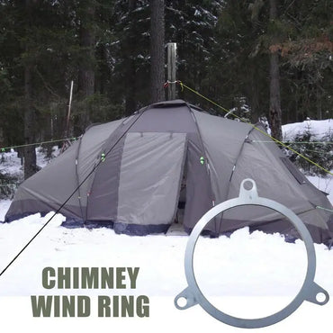 Portable Chimney Brace Ring Stainless Steel Chimney Pipe Bracket Outdoor Camping Smokes Pipes Wind Rope Ring For 6cm Or 7cm