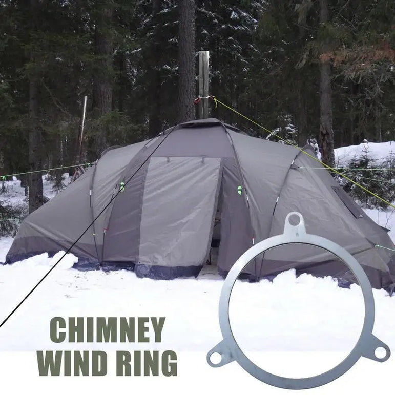 Portable Chimney Brace Ring Stainless Steel Chimney Pipe Bracket Outdoor Camping Smokes Pipes Wind Rope Ring For 6cm Or 7cm