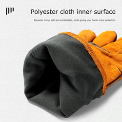 Oven Gloves Heat Resistant Cooking BBQ Grill Glove Non-Slip Insulated Cowhide Leather for Microwave Kitchen Accessories