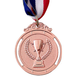 10-50pcs 2" Gold Silver Bronze Award Medal Zinc Alloy Round Winner Medals w/ Neck Ribbon 1st 2nd 3rd Prizes Winner Prize Present