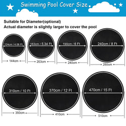 Swimming Pool Cover Summer Waterproof Pool Tub Solar Dustproof Film Outdoor Pool Heat Insulation Drawstring Blanket Cover