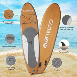 CADALENE Inflatable Paddle Board, Stand Up Paddle Board, Sup Board with Premium Sup Accessories, For Adults