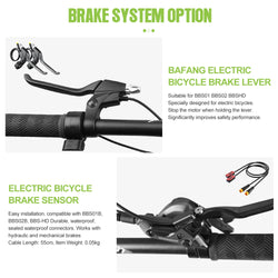 Bafang 48V 52V 1000W CAN Motor BBSHD Ebike Conversion Kit Electric Bicycle Mid Drive Engine BBS03 M615 MM G320.1000.C