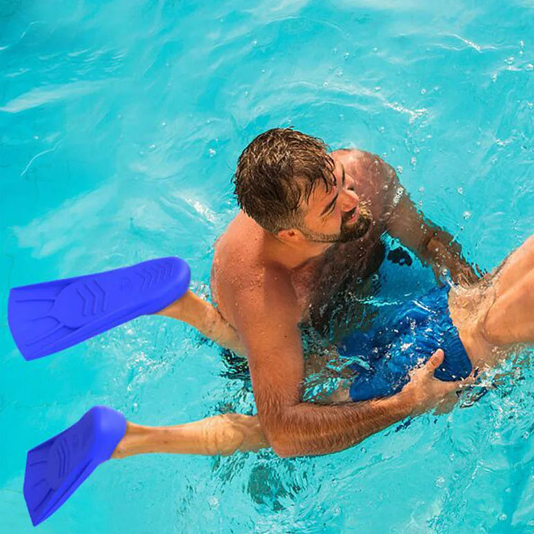 Swimming Fins for Children Adults Unisex Freestyle Silicone Short Fins for Swimming Diving Training Non Slip Diving Accessories