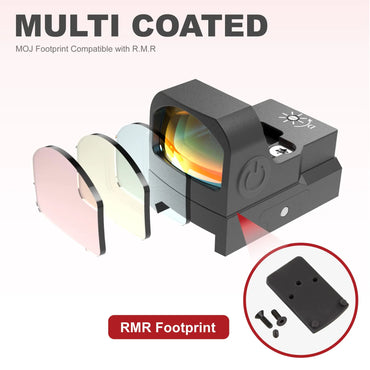 VictOptics V3 1x17x26 Red Dot Sight For Close-in Work&General Shooting Compatible With R.M.R Footprint For Airsoft