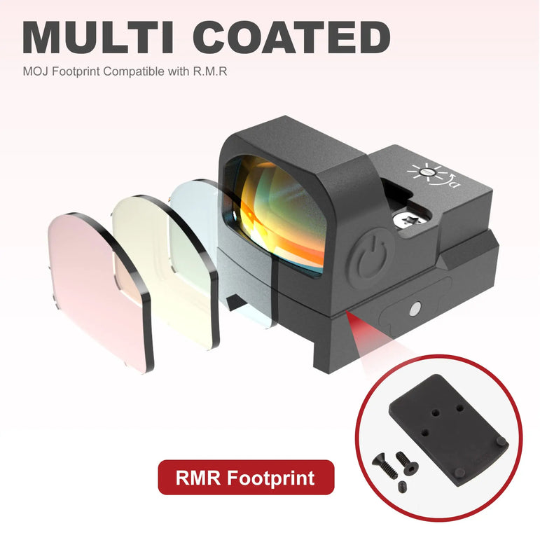 VictOptics V3 1x17x26 Red Dot Sight For Close-in Work&General Shooting Compatible With R.M.R Footprint For Airsoft