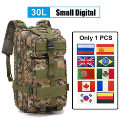 30L/50L Multifunctional Bag Military 900D Military Hiking Bag Waterproof Rucksacks Army Outdoor Camping Trekking Hunting Bag
