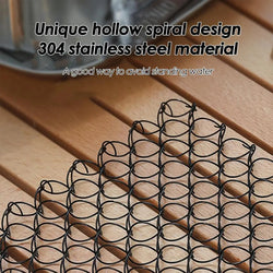 Tableware Insulated Mat Spring Anti Scald Pad Spiral Wire Trivet Heat Insulation Pad Stainless Steel Tableware Mat For Camping