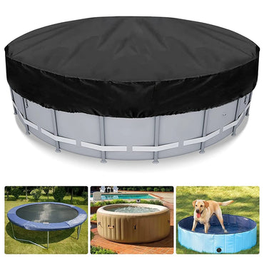 Swimming Pool Cover Summer Waterproof Pool Tub Solar Dustproof Film Outdoor Pool Heat Insulation Drawstring Blanket Cover