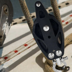 Pulley Accessories nylon+Stainless Steel Rope Pulley Efficient bearing design Fix Paddle Pole Net Pulley Tool Kayak Boat fitting