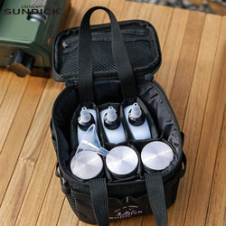 SUNDICK Outdoor Camp Spice Bottle Portable with Storage Bag Kitchen Seasoning Boxes Multifunctional Lightweight Camping Supplies