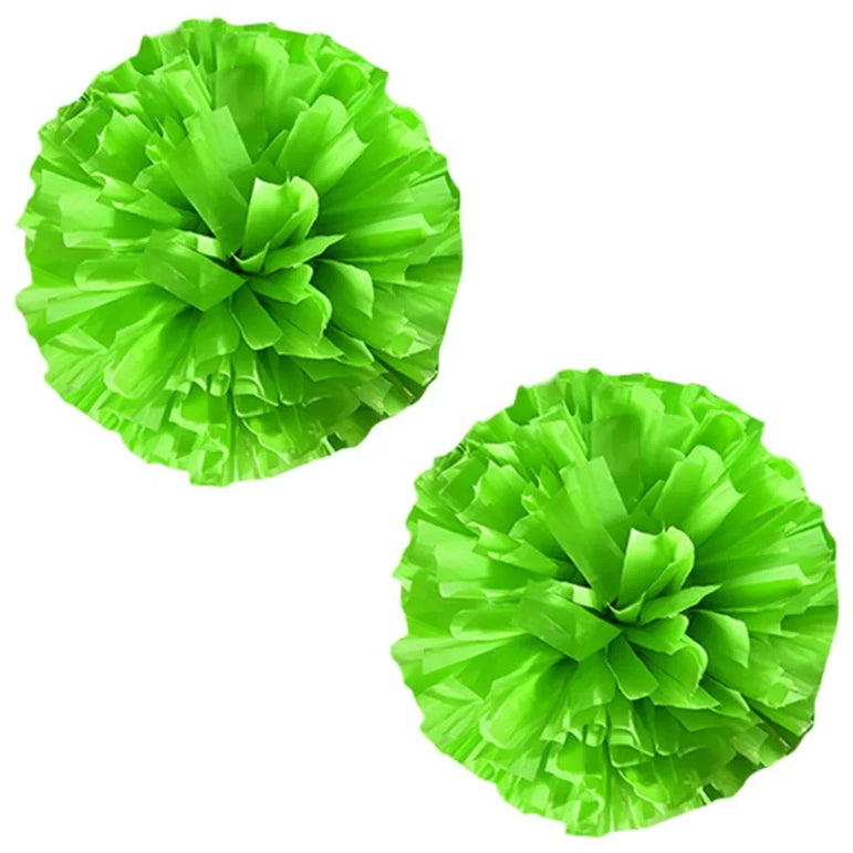 2 PCS Cheerleading Pom Poms Rainbow Metallic Streamer Pompoms Dance Party Football Club Decor Hand Flower Aerobics Cheer Balls