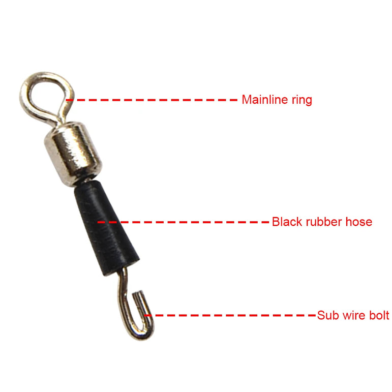 50pcs Fishing Barrel Bearing Rolling Swivel Solid Ring Professional Quick Fast Link Hook Connector for Fisherman Accassories