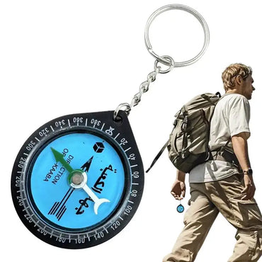 Muslim Qibla Compass Portable Outdoor Compasses For Hiking Direction Eid Pray Keychain For Camping Exploring Mountaineering