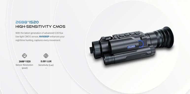 PARD NV008SP2-LRF Night Vision Scope, Hunting Monocular, 2688*1520 Resolution Built-in Rangefinder, Ballistic Calculator Camera