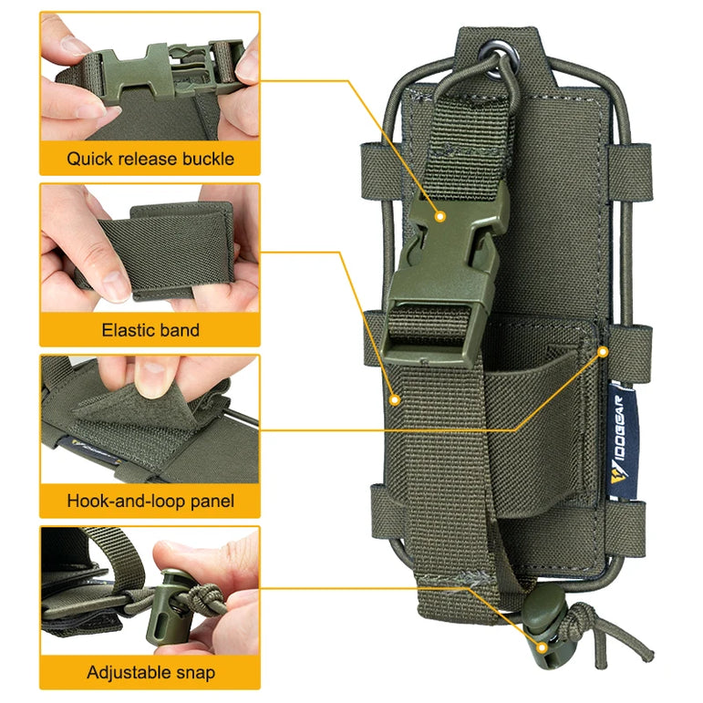 IDOGEAR Tactical Radio Pouch Gridlok BAOFENG/POFUNG UV5R UV82 Talkie Walkie MOLLE Radio Pouch 35110