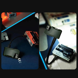Rechargeable EDC Flashlight 400 Lumens Mini Flashlight with RGB Light Magnetic Keychain Flashlight for Outdoor Camping Hiking