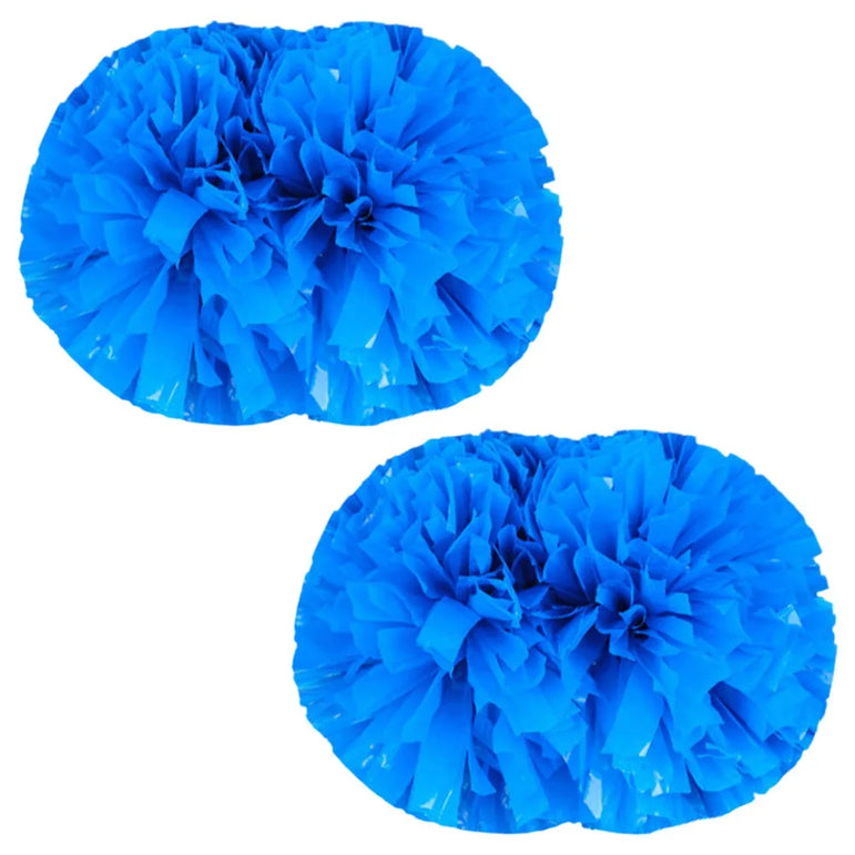 2 PCS Cheerleading Pom Poms Rainbow Metallic Streamer Pompoms Dance Party Football Club Decor Hand Flower Aerobics Cheer Balls