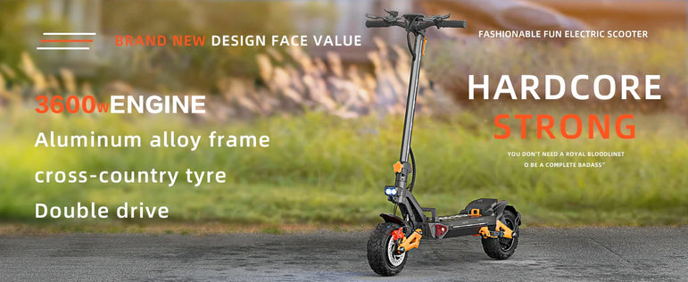 Dual Motor Adult Dual Shock-Absorbing Electric Scooter Long Endurance Double Rocker Arm Commuter Off-Road E-Scooter