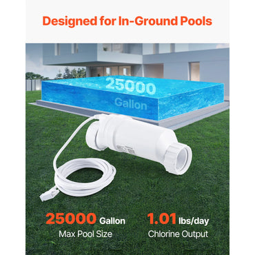 VEVOR Salt Water Chlorinator System Fits for Hayward W3T-Cell-9 (T9) Pool Cell Salt Water System for In-Ground Swimming Pools