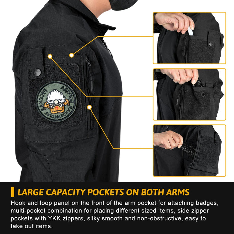 IDOGEAR BSR Tactical Shirt BDU Combat Clothes With Elbow Pads Slight elasticity  Shirt Breathable 3115