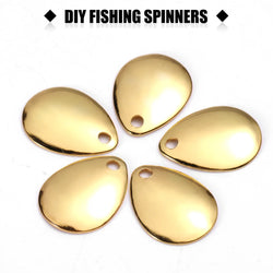 50pcs Fishing Spinner Blades Smooth Fishing Spinner Bait for Spinnerbait Thickened Lures Making Supplies DIY Fishing Accessories