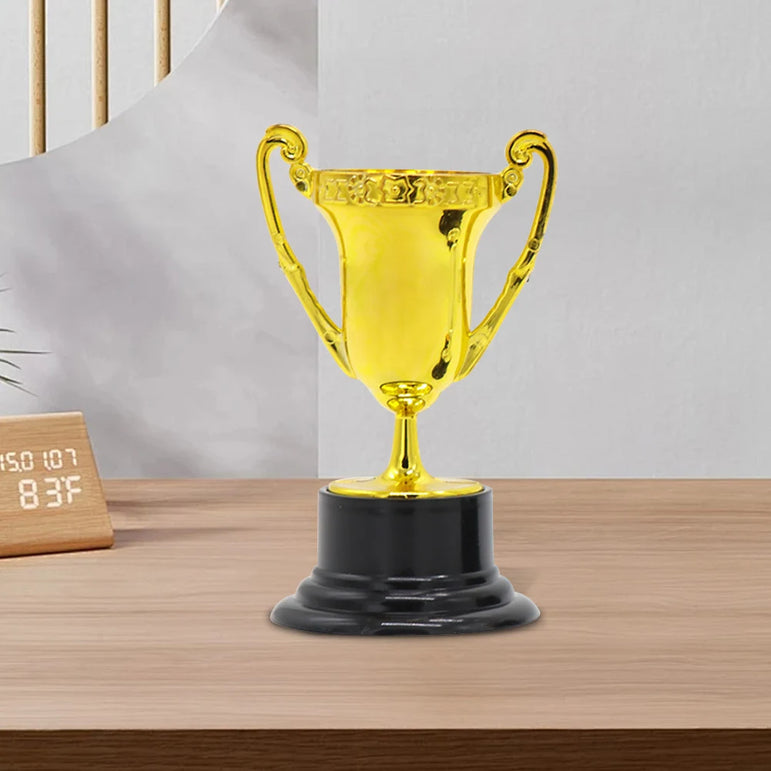 Gold Award Trophy Cups for Kids Plastic Golden Award Trophy Cup Gold Participation Trophy Cup For Party Favors Rewards