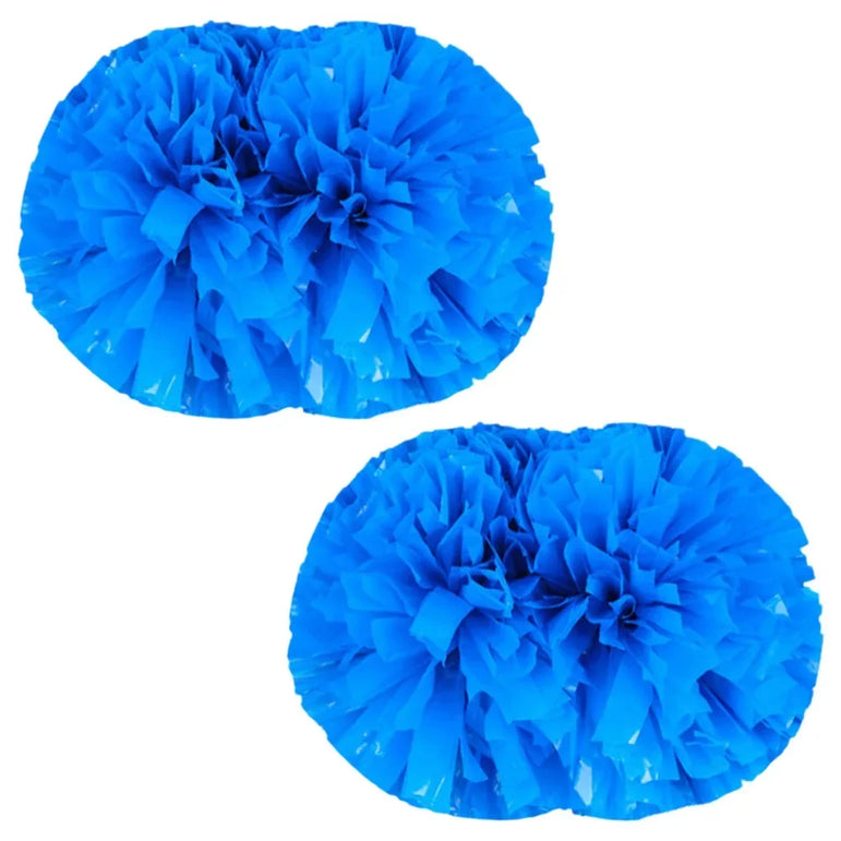 2 PCS Cheerleading Pom Poms Rainbow Metallic Streamer Pompoms Dance Party Football Club Decor Hand Flower Aerobics Cheer Balls
