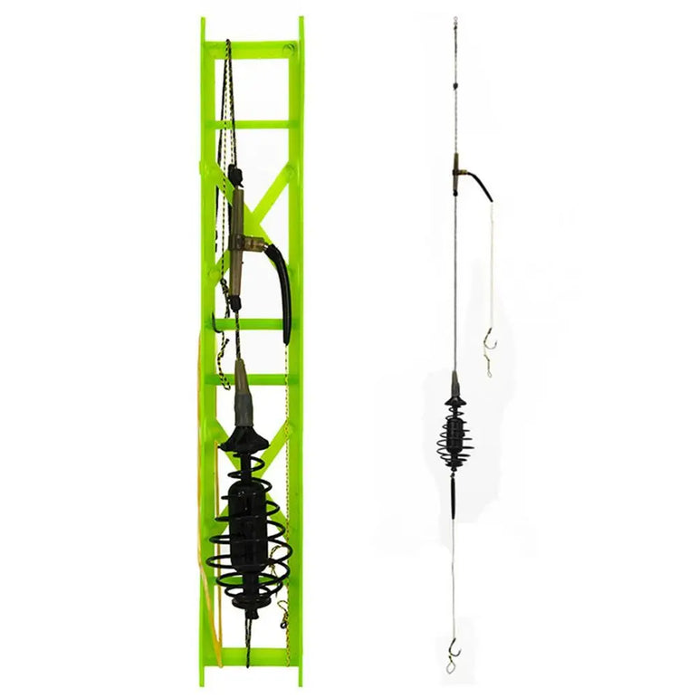 Fishing Feeder Set Fishing Feeder Bait Cage Spring Holder With Metal Sinkers Long Carp Nesting Device Fishing Set Fixed-point