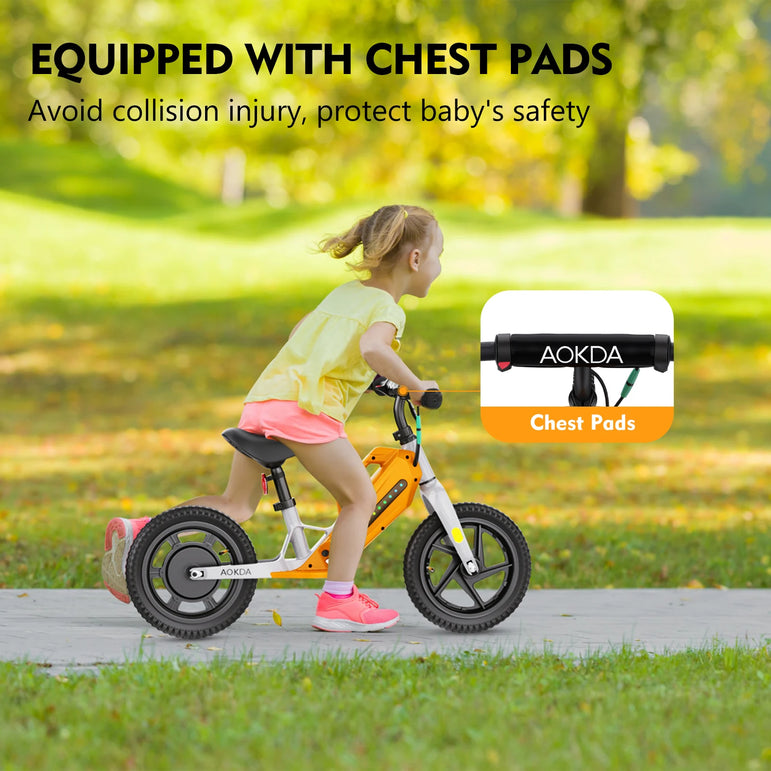 Kids Electric Balance Bike AOKDA K8 180W Children Toy 3 Speed 12Km/h Max Load 40KG Bicycle for Children 2 - 12 Age Children
