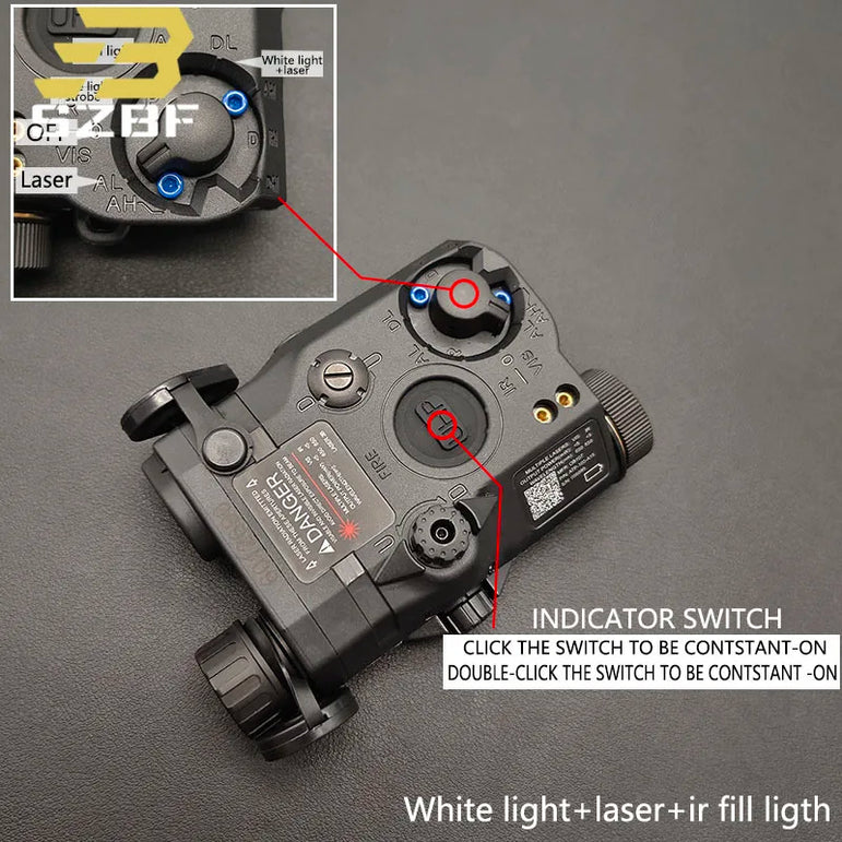 Us Warehouse Tactical PEQ15 IR/Red Laser Indicator Rifle Hunting Weapon SF M600 M600B M300C X300 LED Flashlight for 20mm Rail