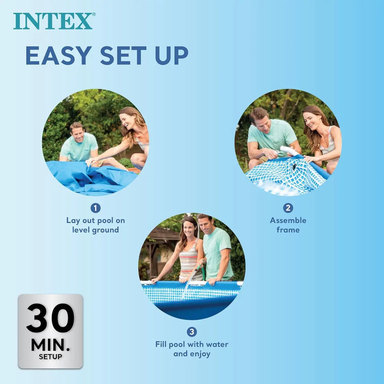 Above-Ground Swimming Pool Set, Rectangular Frame 86in x 23in