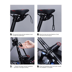 Retractable Bicycle Tow Rope Mountain Bike Parent-Child Pull Rope Flexible Trailer Rope Outdoor Tools