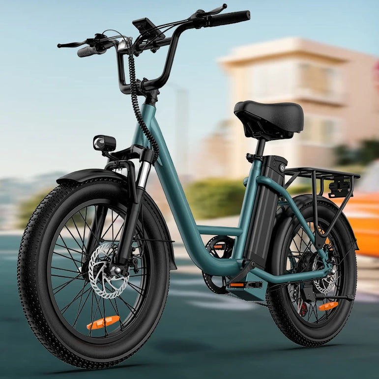 745W 20x3" Fat Tire Electric Bike 48V 13Ah Removable Battery 20MPH 7-Speed Gears Dual Disc Brakes Adult Moped for Off-Road City