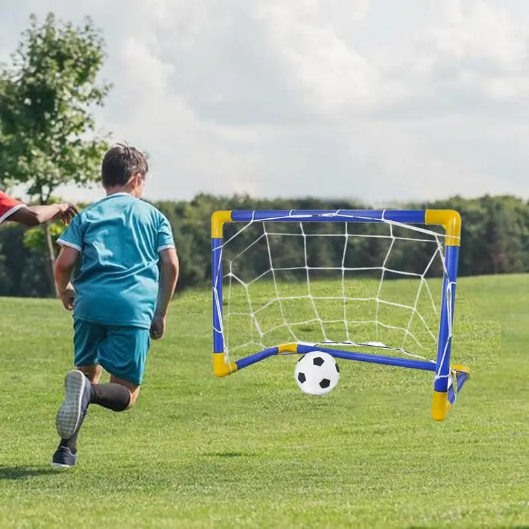Folding Mini Football Soccer Ball Plastic Removable Goal Post Net Set High-strength Kids Indoor Outdoor Child Birthday Gift