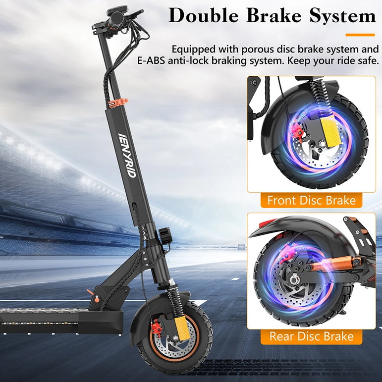 Electric Scooter IENYRID M4 Pro S+ 800W Motor 48V 12.5AH Battery 10"Tire Escooter 45km/h Max Speed Disc Brake LCD Display