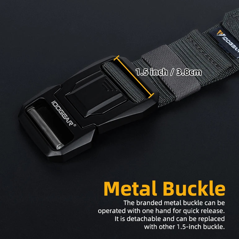 IDOGEAR 2 inch Tactical Belt LSR MOLLE Quick Release Metal Buckle Lightweight Man Outdoors Training Waistband 3433