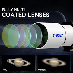 SVBONY SV48P Astronomical Telescope OTA 102mm f/6.5 Refractor for Deep Sky Astrophotography 2.5" RAP Double Speed Focuser