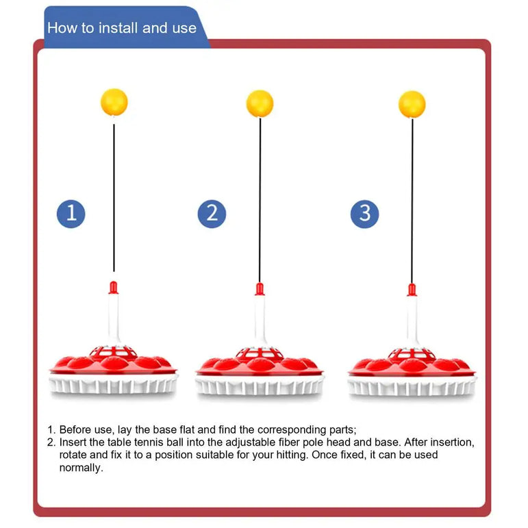 Table Tennis Training Device Ping-pong Balls Paddles Practice Trainer Tool Ping Pong Training Equipment With Elastic Soft Shaft