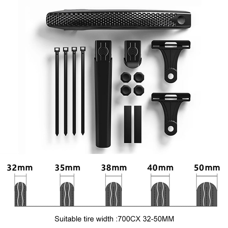 1pc Front Rear Tire Mud Guard Strong Toughness Cycling Mud Flaps Universal Front&Rear Mudguard for Front Rear Wheels Below 50mm