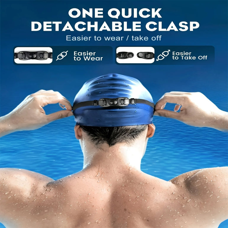 2pcs Wide View Anti-fog Swimming Goggles, Adjustable Swimming Glasses With Earplugs , Swimming Supplies