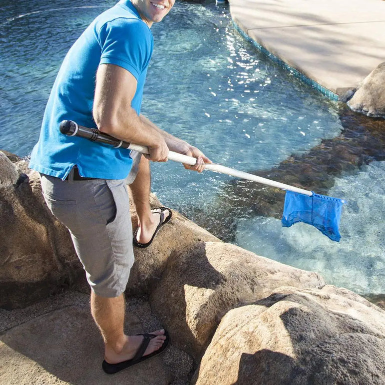 Pool Skimmer Net Large Capacity Leaves Cleaning Net Rubbish Cleaning Rake for Cleaning Spa Pond Pool Hot Tubs Fountains