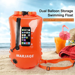 20L Air Dry Tow Bag Highly Visible IPX7 Waterproof Inflatable Swimming Bag Swim Safety Float and Drybag for Open Water Swimmers